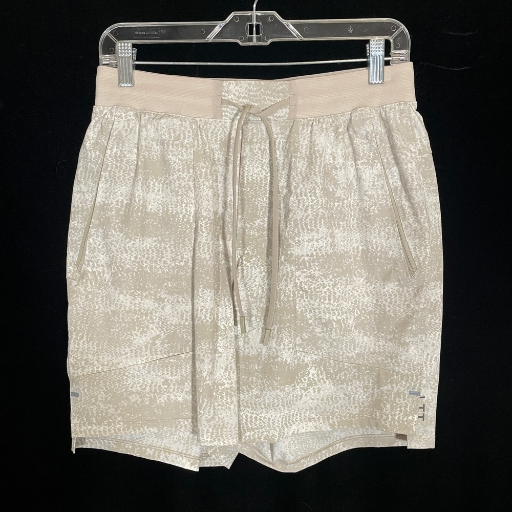 Lululemon License to Train Linerless Shorts 7" Beige White‎ Quick Dry Mens M